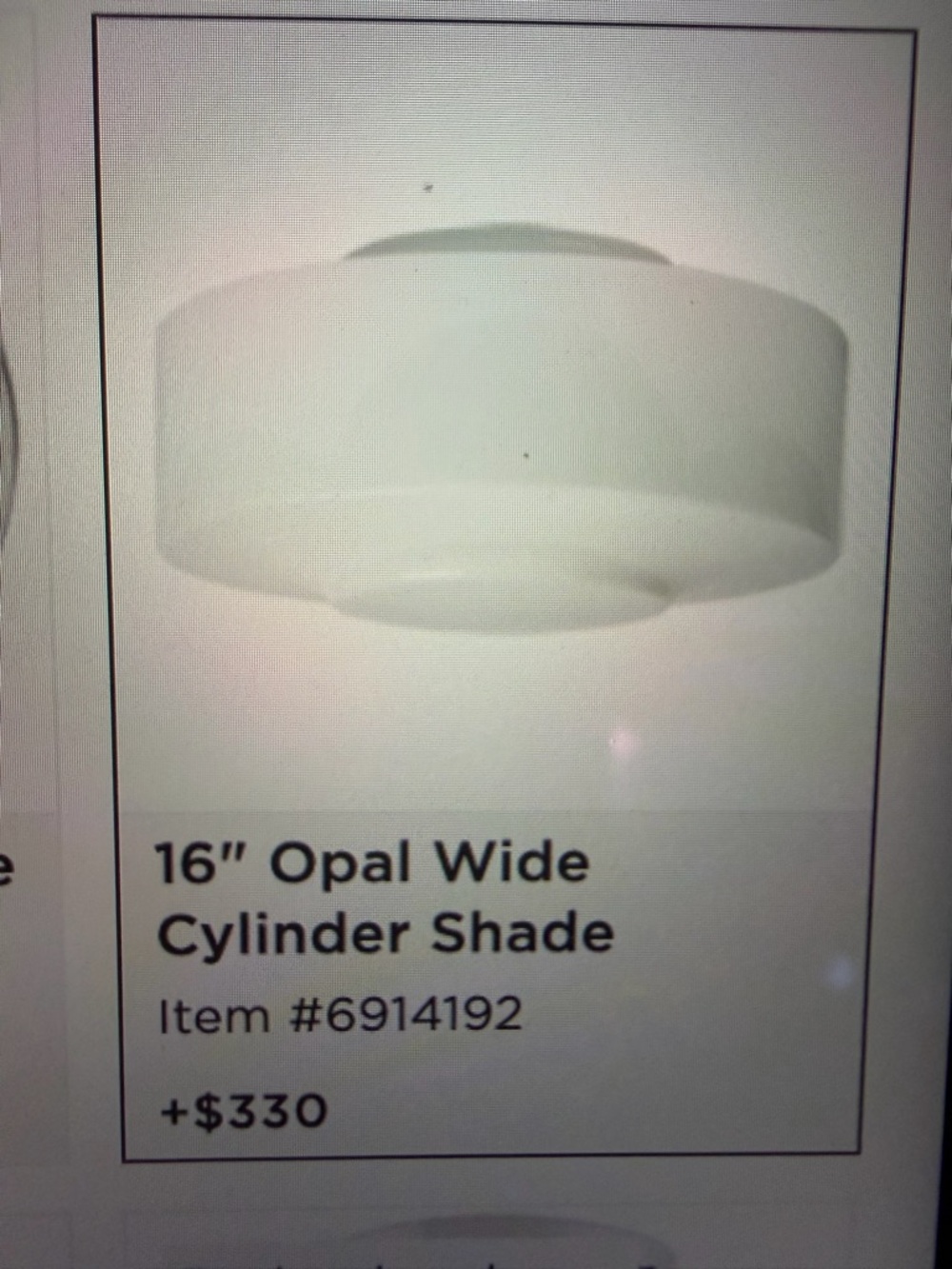 Rejuvenation 16” Opal Wide Cylinder Shade